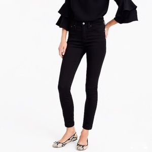 J. Crew Black 9” High Rise Toothpick Jeans